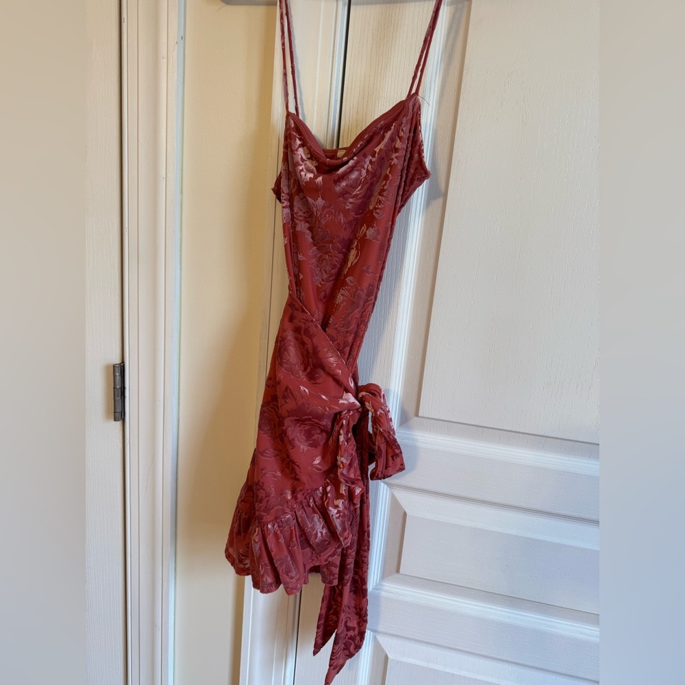 Free people mini wrap dress